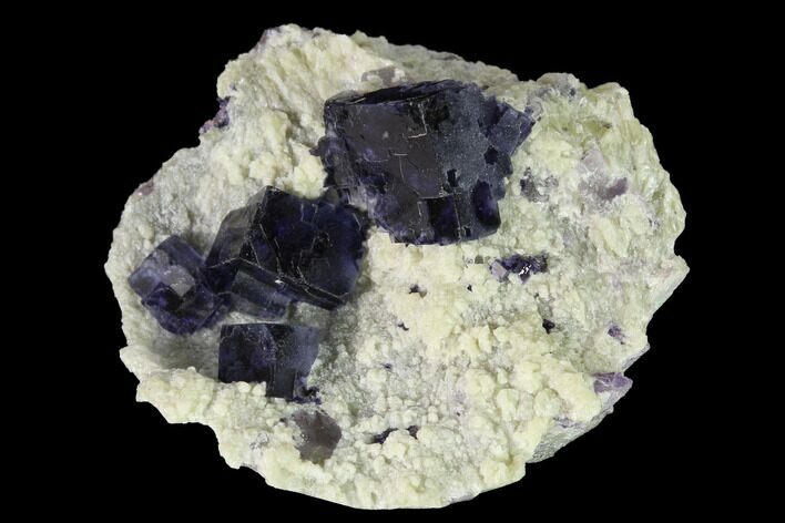 Purple-Blue Cubic Fluorite Crystals - Inner Mongolia #146931